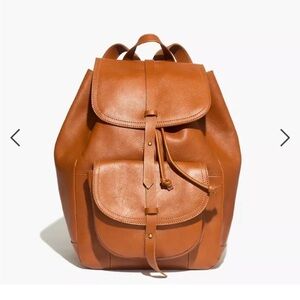 Madewell Transport backpack / rucksack in tan leather
